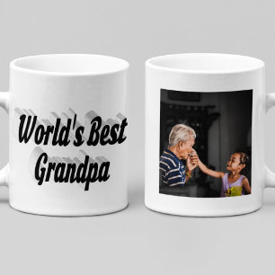 Mug Meilleur grand-père photo texte noir