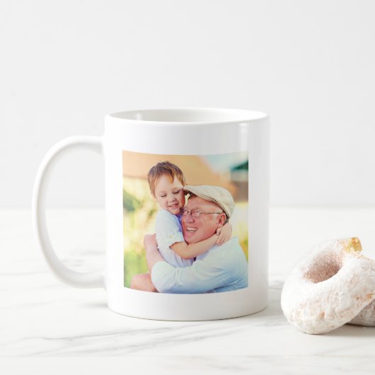 Mug Meilleur Grand-Père Pops Pop PopPop Ever Photo (Avec donut)