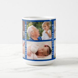Mug Meilleur grand-père pour 6 photos personnalisées