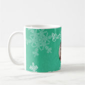 Mug Meilleur Granny Ever Emerald Snowflake Texte minim (Gauche)