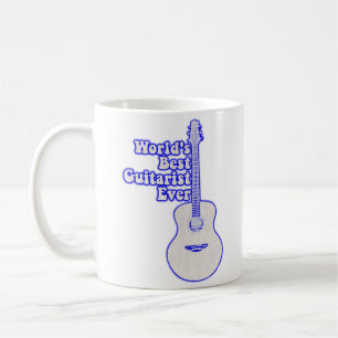 Mug Meilleur guitariste du monde. bleu vintage