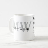 Mug Meilleur homme fils mari papa citations ajouter no (Devant gauche)