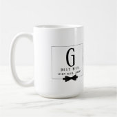 Mug Meilleur homme Groomsman Monogrammed Bow Cravate M (Gauche)