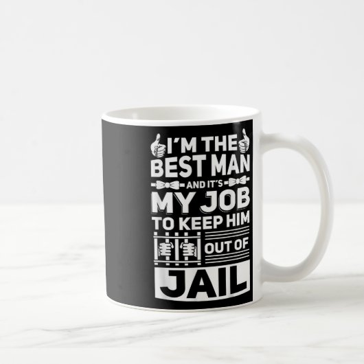 Mug Meilleur homme Mariage Groomsmen Funny Bride Bache (Droite)