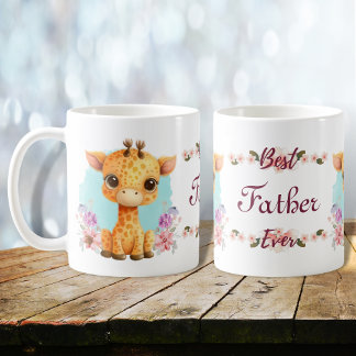 Mug Meilleur Jamais Cute Giraffe Thème Personnalisé