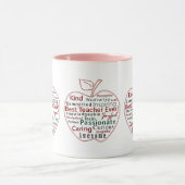 Mug Meilleur jamais Red Apple Enseignant Appréciation  (Centre)