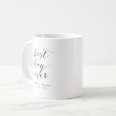 Mug Meilleur jour jamais Noir & Blanc Calligraphie Mar (Devant gauche)