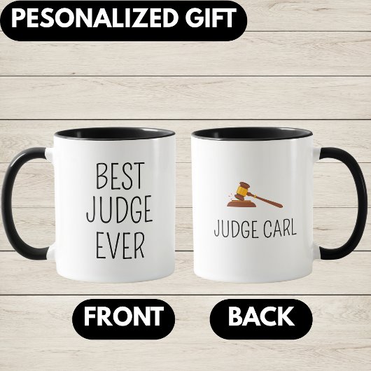 Mug Meilleur juge, Cadeau de juge personnalisé, Juge