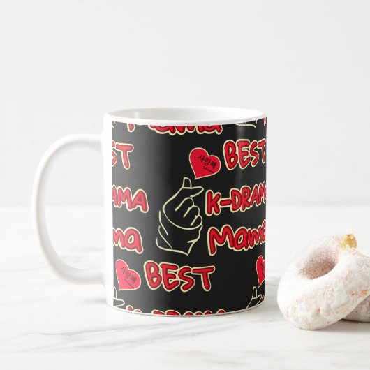 Mug Meilleur K-drama Mama, Coréen Drama Fan cadeau sar (Avec donut)