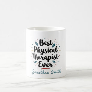 Mug Meilleur kinésithérapeute cadeau de typographie Ev