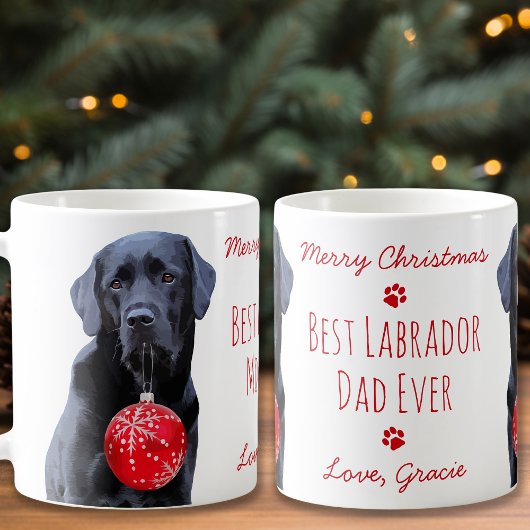 Mug Meilleur Labrador Papa Jamais Noël Mignonne Black 