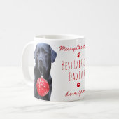Mug Meilleur Labrador Papa Jamais Noël Mignonne Black  (Devant gauche)