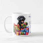 Mug Meilleur Labrador Papa Joyeux Noël Black Lab (Gauche)