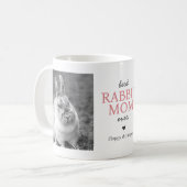 Mug Meilleur lapin Maman Jamais Photo Collage avec tex (Devant gauche)