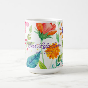 Mug Meilleur Lola Fête des Mères Floral Clair