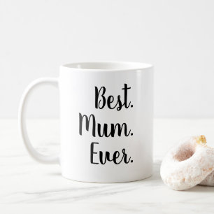 Mug Meilleur. Maman. Jamais. Lettres de brosse de scri