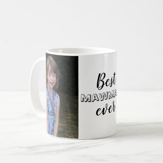 Mug Meilleur Mamaw Jamais Photo Personnalisée (Devant gauche)