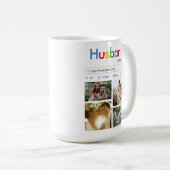 Mug Meilleur Mari jamais drôle Recherche | 4 Collage p (Devant droit)