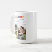 Mug Meilleur Mari jamais drôle Recherche | 4 Collage p (Devant gauche)