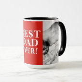 Mug Meilleur mauvais père jamais's Day 2 Photo Collage (Devant droit)