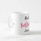 Mug Meilleur Mimi Jamais Rose Coeurs mignonnes Personn (Devant gauche)