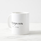 Mug Meilleur Modèle de Papa Jamais meilleur manuscrit  (Devant gauche)