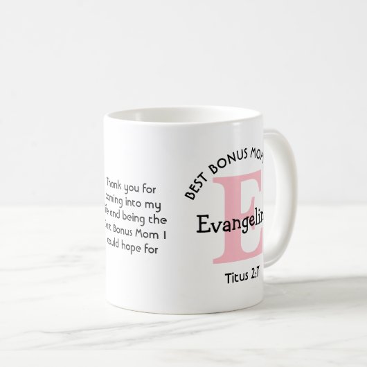 Mug MEILLEUR MOM BONUS JAMAIS personnalisé (Devant droit)
