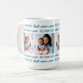 Mug Meilleur MOM Ever Custom 4 Photo Collage Fête des (Devant gauche)