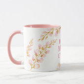Mug MEILLEUR MOM JAMAIS jolie aquarelle rose floral (Gauche)
