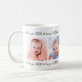 Mug Meilleur MOMMY Ever Custom 2 Photo Mille Fête des (Gauche)