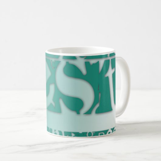 Mug Meilleur Musique de typographie originale (Devant droit)