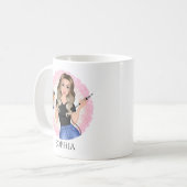 Mug Meilleur Nail Tech Jamais Café mug, ombre cheveux  (Devant gauche)