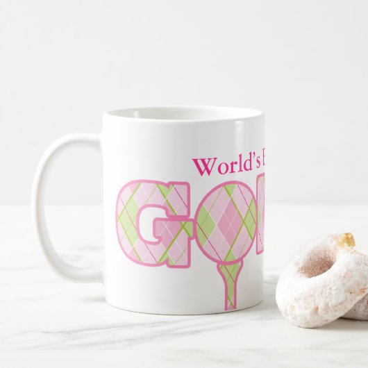 Mug Meilleur Nan & Golfer du monde amusant golf de la  (Avec donut)
