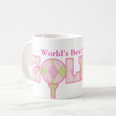 Mug Meilleur Nan & Golfer du monde amusant golf de la  (Devant gauche)