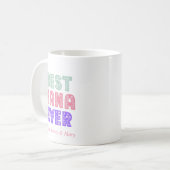 Mug Meilleur Nana jamais floral (Devant gauche)