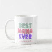 Mug Meilleur Nana jamais floral (Gauche)