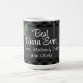 Mug Meilleur Nana jamais Noël classique gris Plaid Hol (Centre)