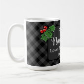 Mug Meilleur Nana jamais Noël classique gris Plaid Hol (Gauche)