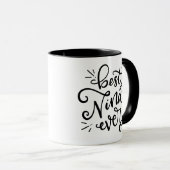 Mug Meilleur Nina Ever, en lettres (Devant droit)