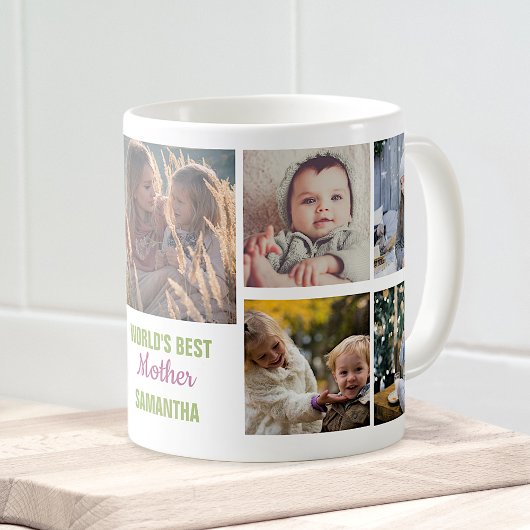 Mug Meilleur nom de mère au monde | Collage de photos 