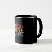 Mug Meilleur Oncle De Mens Par Par Rétro Cadeaux Fêtes (Devant droit)