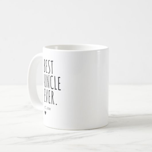 Mug Meilleur oncle jamais vu - Année personnalisée (Devant gauche)