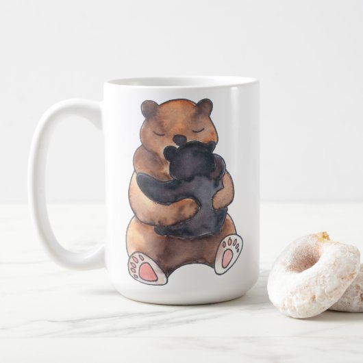 Mug Meilleur Ours Hugs Maman Mama Bébé Ours (Avec donut)