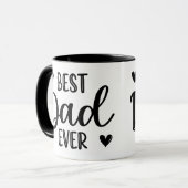 Mug Meilleur papa. (Devant gauche)