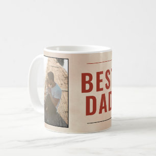 Mug Meilleur papa Aquarelle Photo de la Fête du Père
