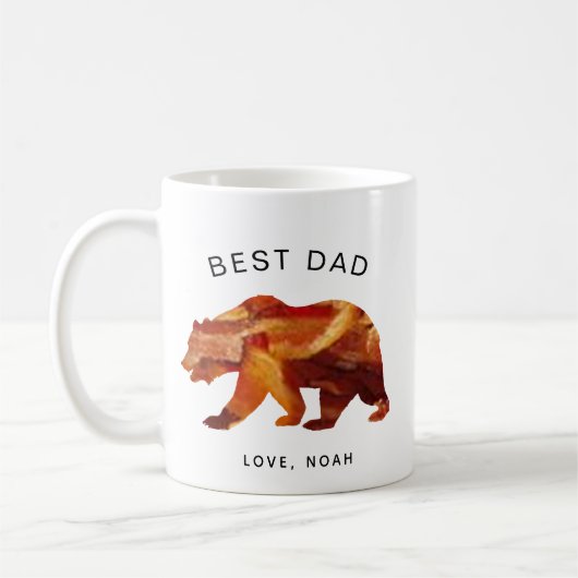Mug meilleur papa bacon bbq lover papa ours fête des p (Gauche)
