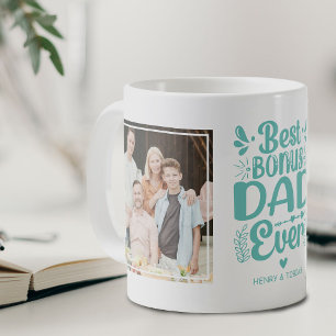 Mug Meilleur Papa Bonus Ever 2 Cadeau Photo