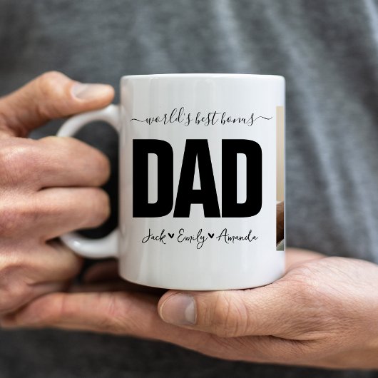 Mug Meilleur papa bonus mondial Collage photo