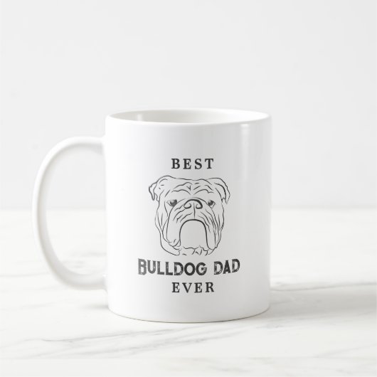 Mug Meilleur Papa Bouledogue Ever (Gauche)