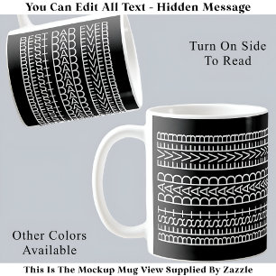 Mug Meilleur Papa Caché Message 141WB Objet de décorat